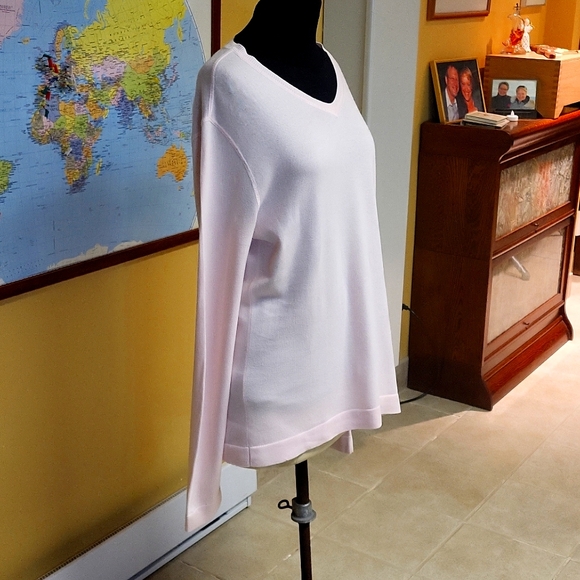 Banana Republic Man's Pink Long Sleeves 100% Cotton V-Neck Sweater- Size M - Picture 5 of 14